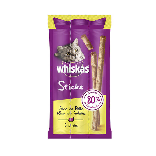 Whiskas Sticks Snacks Frango para Gatos , , large image number null